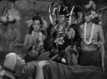 Mary Ann, Gilligan and Ginger as Watubi and his entourage.